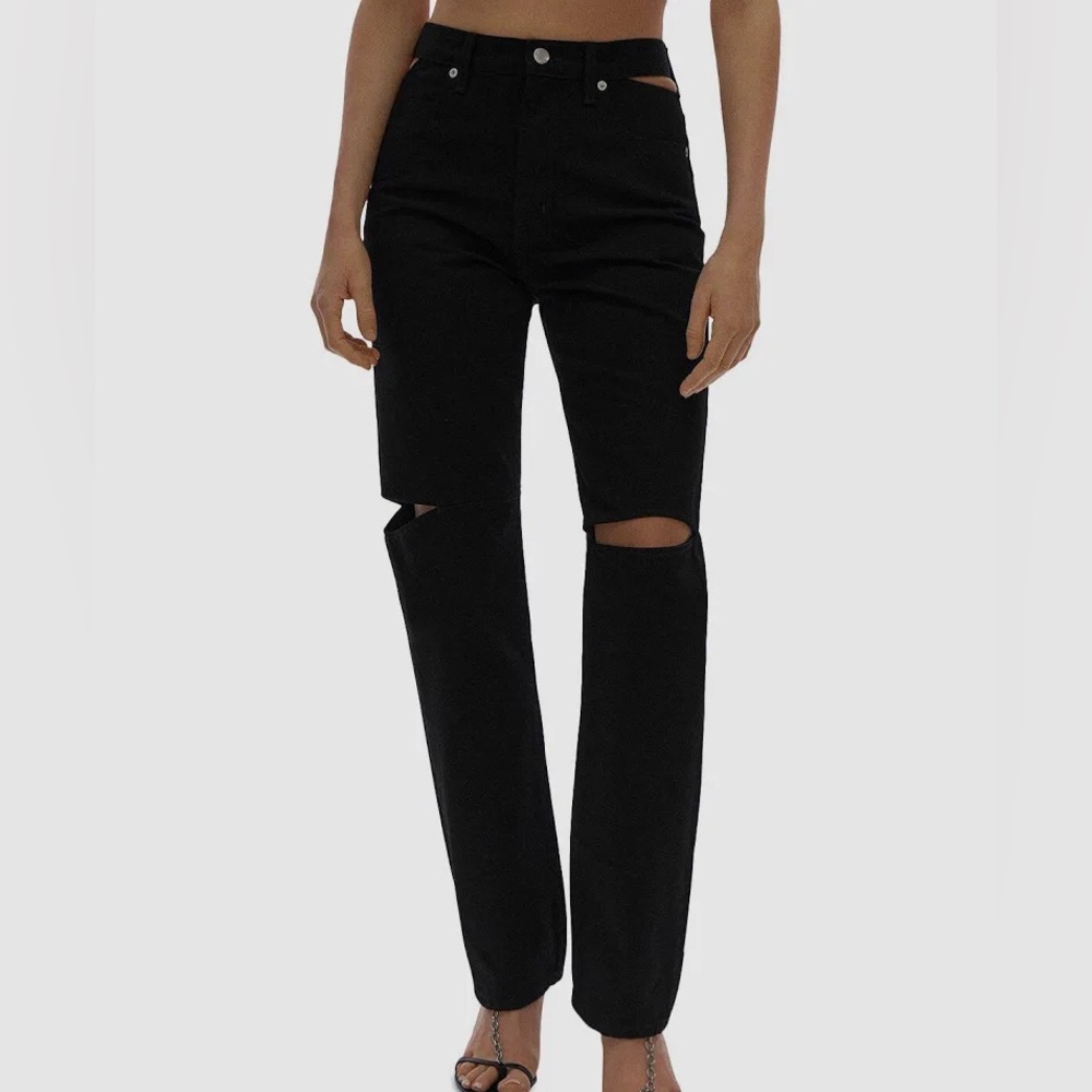 Helmut Lang Cut Out Black Denim Jeans - Picture 6 of 15